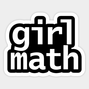 Girl Math Sticker